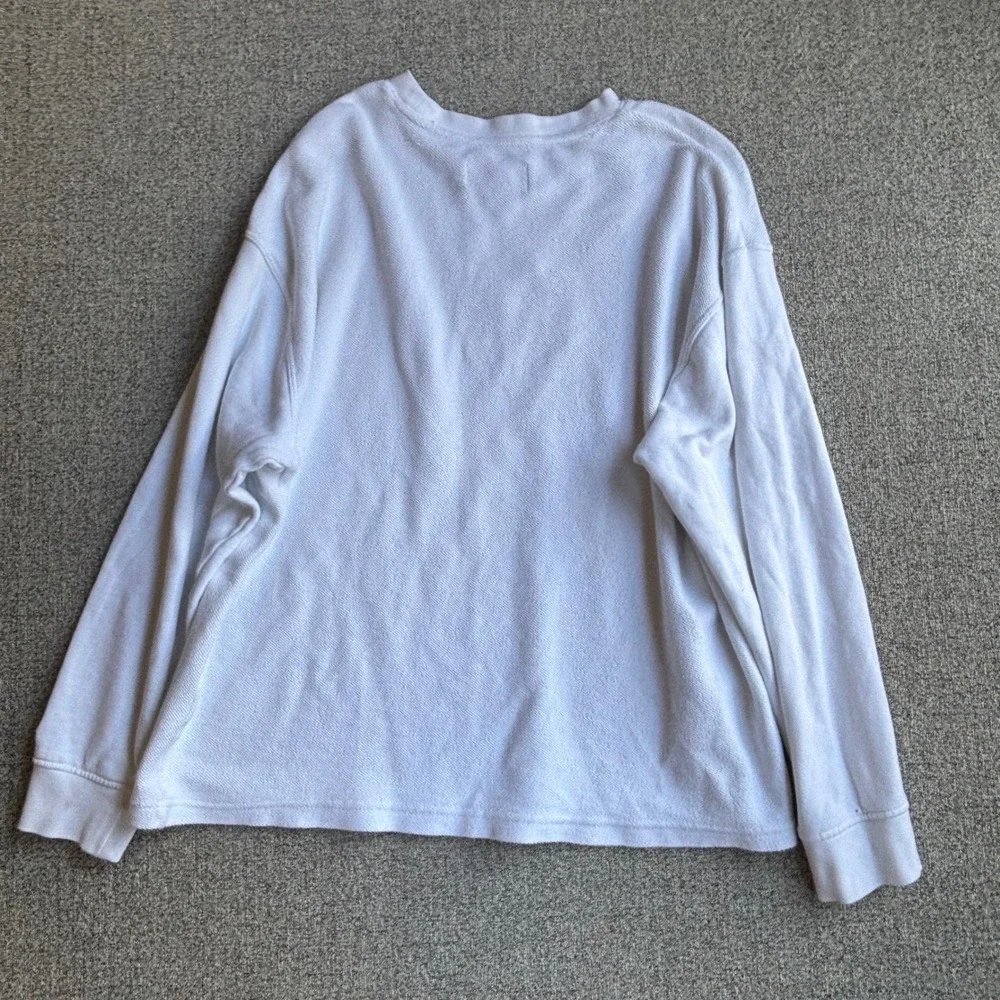 Jordan Sweatshirt Mens XL White Script Logo Textured Pullover FN4607-100